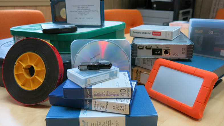 Film and video materials from the DER archive. Photo by Frank Aveni