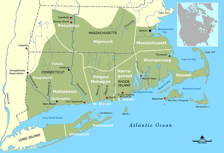 Tribal territories of Southern New England